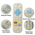 thumbnail image 4 of Oulastool Soft Silicone Baby Teether, Remote Control Shape, BPA-Free Relief for Infant and Toddler Gums - Beige, 4 of 7