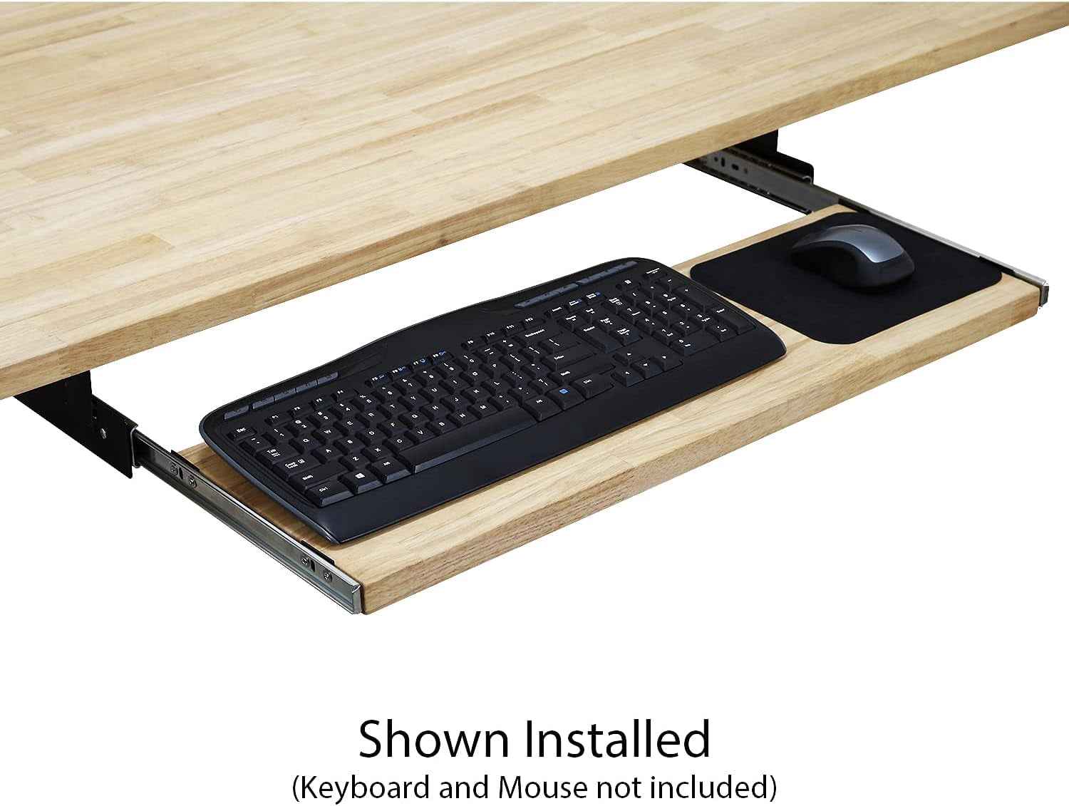BenchPro Keyboard Tray Hardwood Butcher Block, 9" D x 27" L