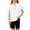 ZA-White-mkosplrt kids summer tops, variant on MKOSPLRT Henley Shirts for Kids Girls Button V Neck Rolled Short Sleeve Linen Shirt Basic Solid Split Hem T Shirts for Beach Vacation Navy 5-6 Years