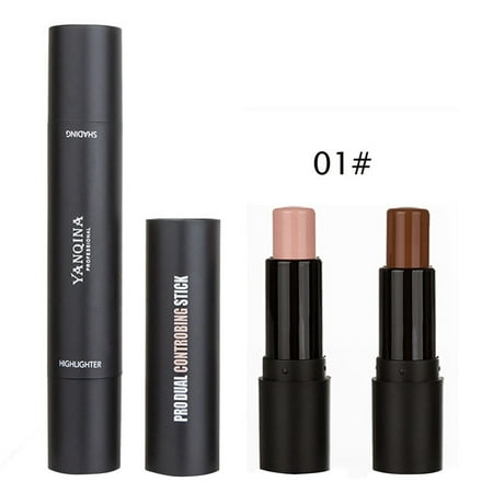2 Color Makeup Natrual Cream Face Lips Concealer Highlight Contour Pen