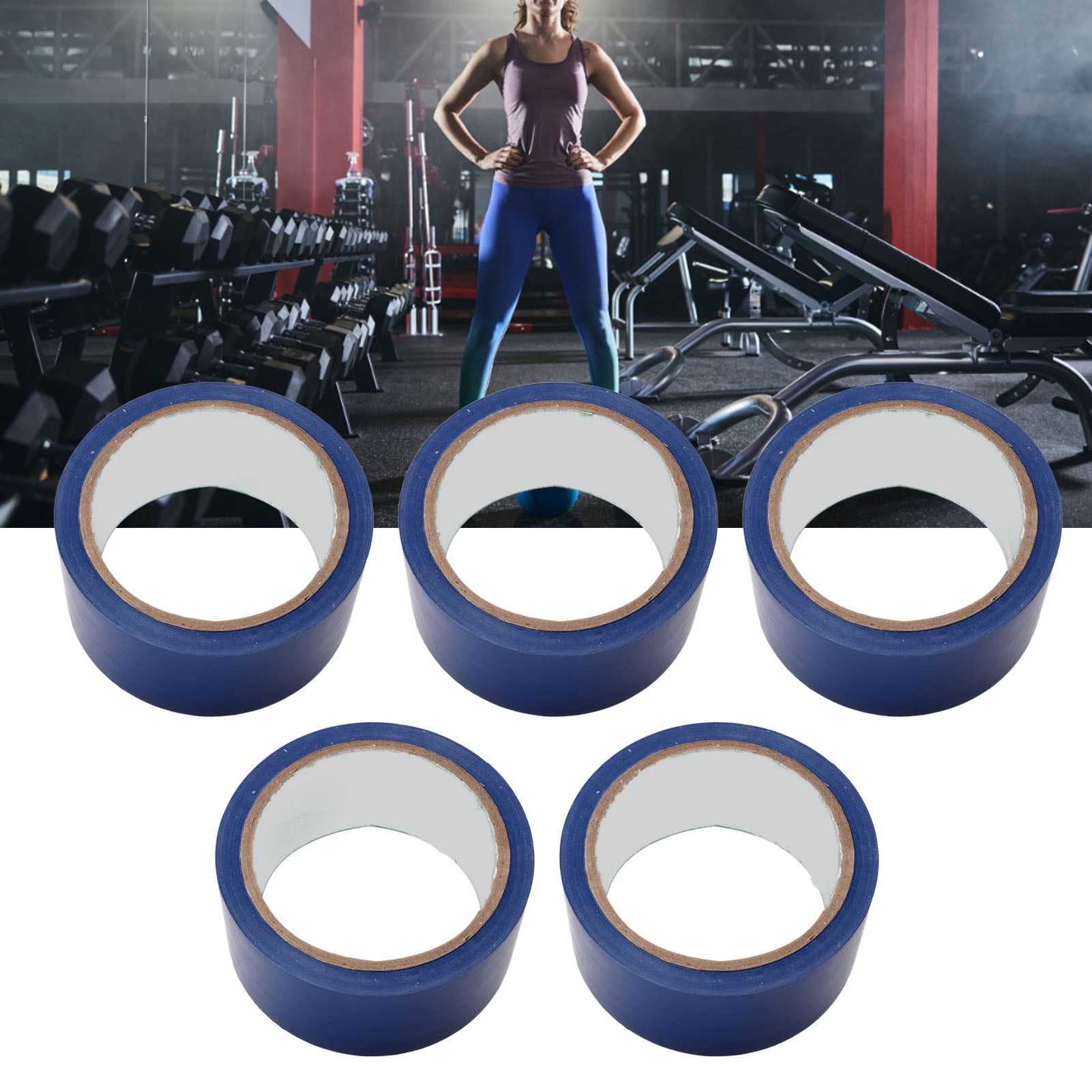 Floor Tape, 5Pcs PVC Floor Marking Tape Adhesive Tape Gym Floor Tape Safety  Tape 5cm Width for Basketball, Volleyball and Tennis Court - Walmart.ca