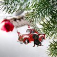 thumbnail image 4 of MASK1 Colgante De Perro Dachshund , Adorno De Árbol De Navidad De Acrílico De Dibujos Animados , Decoración Navideña Divertida De, 4 of 4