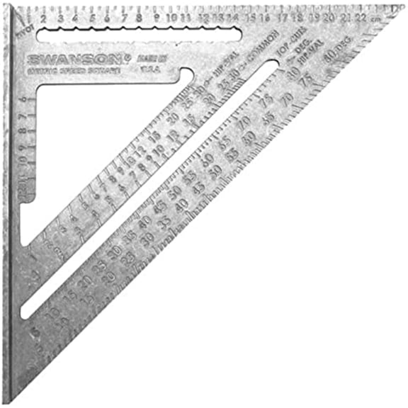 Swanson NA202 Metric Speed Square Layout Tool (Aluminum) Metric (25cm) Speed Square (Aluminum)
