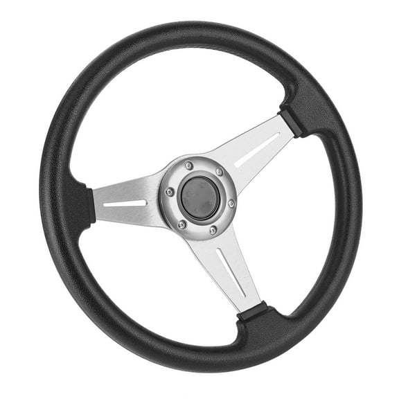 350mm/14in Racing Car Drifting Steering Wheel Replacement Universal Modified AccessorySilver