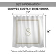 thumbnail image 7 of Creative Products Beige and White Letter S Monogrammed 71x74 Shower Curtain, 7 of 7
