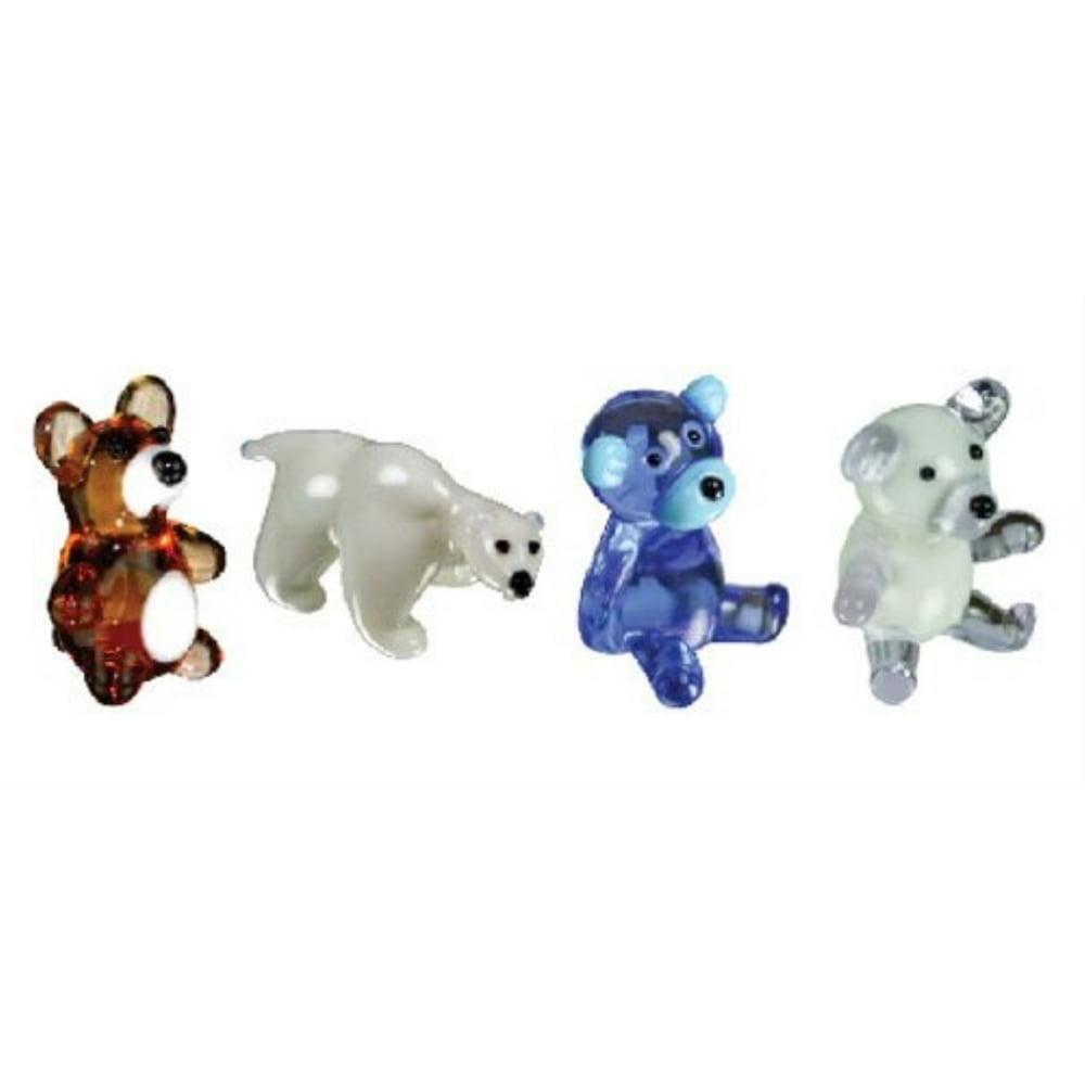looking glass miniature collectible bears (4pack)