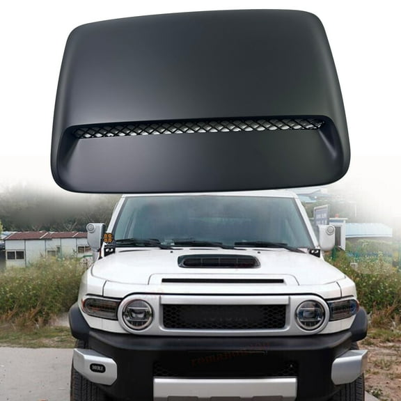 BST BSSP Engine Hood Air Intake Compatible with Toyota FJ Cruiser 2007-2023, Matte Black Decorative Hood Scoop Vent Cover, Hood Air Flow Intake Cover