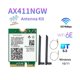 thumbnail image 2 of Tarjeta WiFi AX411 + Antena 8DB WiFi 6E Yashi adaptador WiFi de banda 5374Mbps para computadora portátil/PC Win Green, 2 of 5