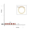 thumbnail image 4 of ANGARA Natural Ruby and Diamond Half Eternity Wedding Ring in 14K Yellow Gold for Women (Size-2mm) | July Birthstone Jewelry for Her, 4 of 9