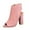 Pink, variant on CQONEPT Cutout Booties for Women Dressy Booties Peep Toe Heels Chunky Heel Sandals Summer Buckle Strap Party Sexy Pump Shoes Open toe Shoes Size 7 Beige
