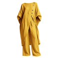 thumbnail image 4 of 2 Piece Sets for Women Summer 2026 Spring Summer Asymmetrical Collar Blouse Set 3/4 Sleeve Solid Color Breathable Lightweight Loose Fit 2 Piece Casual Outfit for Daily Home Travel Yellow Xxl by Duoif, 4 of 7