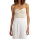thumbnail image 1 of Blusas Y2K Top plisado Bandeau para mujer, jersey de punto sin mangas, ropa de discoteca Hotsweet de Color sólido Ygjytge Beige Xl para Mujer, 1 of 7