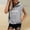 005 Gray, variant on Womens Sleeveless Vest Hoodie Lightweight Drawstring Pullover Sweatshirt Casual Loose Print Tank Top with Pockets