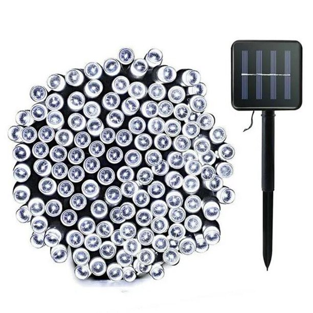 Guirnalda de luces solares para jardín, lámpara impermeable para exteriores, 6V, para Navidad, vacaciones, decoración del hogar, 1 paquete