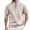Beige, variant on European Solid Color Button Open Neck Pocket Men's Casual Loose Comfortable Stand Up Collar Business Short Sleeve T-Shirt Men's Loose Fit Casual Fashion Shirt