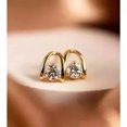 thumbnail image 2 of 1Ct Round Cut Lab- Created Diamond Stud Earring 14k Yellow Gold Plated, 2 of 3