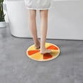 thumbnail image 5 of Flower Shaped Round Rug for Bedroom Living Room, Fluffy Circular Rug Washable Nursery Rug for Room Nonslip Indoor Floor Mat for Entryway, Lemon, 15.7x15.7 Inch, 5 of 8