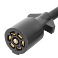 thumbnail image 1 of Peahefy Auto Towing Tools Trailer Towing Hitch Trailer Extension Cord 7 Way 3.5ft Double Prong Male Plug Connector RV Connecting, 1 of 8