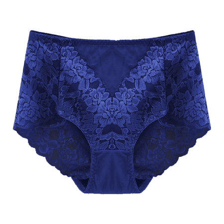 Fulorrnie Underwear for Women High Waisted Comfort Breathable Briefs Panty Elastic Waist Stretchable Panties  Blue  10