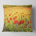 thumbnail image 2 of Designart Sea of Blossom - Landscape Printed Throw Pillow - 16x16, 2 of 5