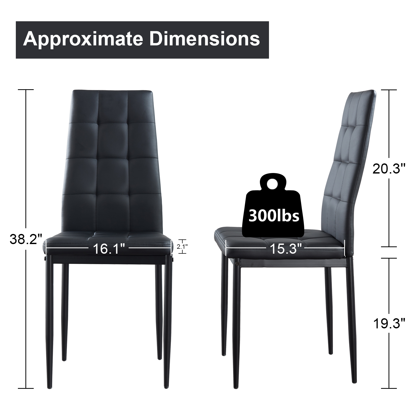 Buy Omni House Dining Chairs Set of 6,Faux Leather High Back Kitchen