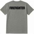 thumbnail image 2 of BILLIONHATS 60-Pack Gray Firefighter T-Shirt Size L – Cotton Blend Printed in USA for Fire & Rescue Teams, 2 of 2