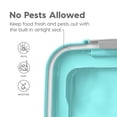 thumbnail image 2 of IRIS USA 30 lbs & 11 lbs Combo Airtight Dog Food Storage Container, Stackable Treat Box, 2-Cup Scoop, Casters, Keep Fresh, Easy Mobility, Seafoam Blue, 2 of 8