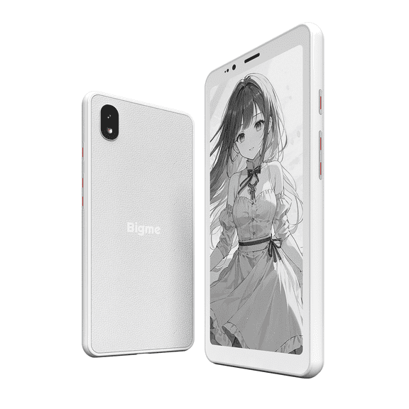 Bigme HiBreakS E-Paper Smartphone, 5.84-Inch Android 14 Mobile Phone, 6GB 128GB, Octa-Core Processor, 3300mAh Battery, Dual Camera, 4G Connectivity, White (Black & White)