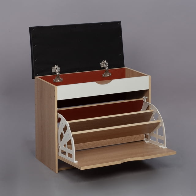 SOCE012 - Banc de Rangement pour Chaussures d'Artisan avec Long Siège de Banc