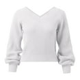 thumbnail image 3 of Aayomet Long Cardigan Sweaters For Women Women's Fall Fashion 2022 Cowl Turtleneck Sweater Dressy Knit Winter Warm Pullover Sweaters Plus Size Sweater Tops,White S-XXL, 3 of 5