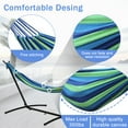 thumbnail image 7 of YRLLENSDAN Hammock with Stand Included, Double Hammock Hammock Stand Heavy Duty Portable Hammock Stand with Carrying Bag for Indoor Outdoor, Blue, 7 of 7