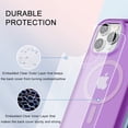 thumbnail image 5 of Allytechgroup iPhone 12 Pro Max Case with Screen Protector, Magnetic Back Cover Compatible with Magsafe Transparent Shockproof Drop Proof Phone Case for Apple iPhone 12 Pro Max, Darkpurple, 5 of 8