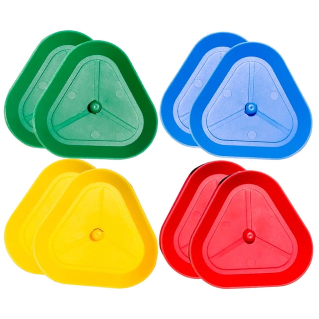 FRCOLOR card savers HandsFree Playing Card Holder with Premium ABS Material for Storage Assorted Color 8Pcs Triangle Poker Stands,3.39"X3.23"X0.98"