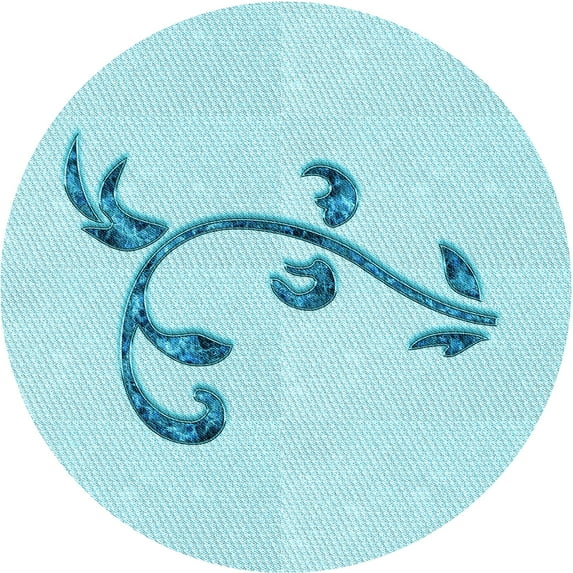 Ahgly Company Indoor Round Patterned Blue Diamond Blue Area Rugs, 5' Round