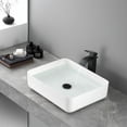 thumbnail image 2 of Grifo de cascada con caño alto, mezclador de lavabo alto de un solo orificio, grifo de lavabo con una sola palanca, mezclador de agua fría y caliente de cobre para baño, 2 of 5