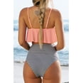 thumbnail image 4 of Women's Ruffled High Waisted Bikini Set XS Crochet Hollow Out Tassel Cover Up, 4 of 8