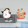 thumbnail image 2 of Reloj de pared silencioso sin , diseño de gato, bonito reloj decorativo con forma de animal, madera duradera, diseño artístico, cómodo para dorm, 2 of 8