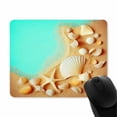 thumbnail image 2 of Small Mouse Pad, Mouse Pad, Thick Rubber Waterproof Mouse Mat, Cute Mousepad for Women Men Kids Mouse Laptops Keyboard Tray Home Office Travel, Blue Beach, 2 of 4