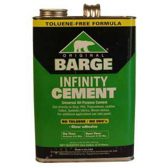 Original BARGE INFINITY Universal All-Purpose Clear Cement ONE GALLON by Quabaug Vibram Corporation