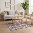 thumbnail image 3 of ODIKA Pink Border Alfombra Para Cuarto Boho Scattered Vintage Refined Structured Non-Slip Chair-Friendly for Home Office, Gaming Room, Under Desk, 3 of 7