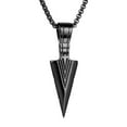 thumbnail image 1 of Collier Chaîne Cool en Titane Acier Inoxydable Flèche Gothique Réglable Style Rétro Ras-de-Cou à Pointe de Flèche Cadeaux Colliers pour Hommes Or Rose+or, 1 of 7