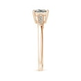 thumbnail image 3 of ANGARA Natural Princess-Cut Diamond Ring with Milgrain in 14K Rose Gold for Women (Size-5.4mm| Color-K| Clarity-I3) | April Birthstone, Anniversary, Jewelry Gift for Women | Natural Diamond Ring, 3 of 9