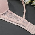 thumbnail image 5 of GEWSEY Women's Backless Comfort Bra Lift T-Shirt Bra Floral Lace Everyday Bras (Pink, L), 5 of 8