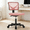 Pink, variant on Kelno Small Desk Chair with Wheels Armless Low-Back Office Chair Ergonomic Adjustable Computer Desk Chair with Lumbar Support,Green
