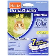 Angle View: Hartz Ultra Guard Reflecting Flea & Tick Cat Collar, White 1 Each - CASE OF 48