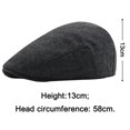 thumbnail image 5 of Mens Herringbone Beret, Men's Cap, Middle-Aged And Elderly Warm Hat, Autumn And Winter Woolen Hat, 5 of 5