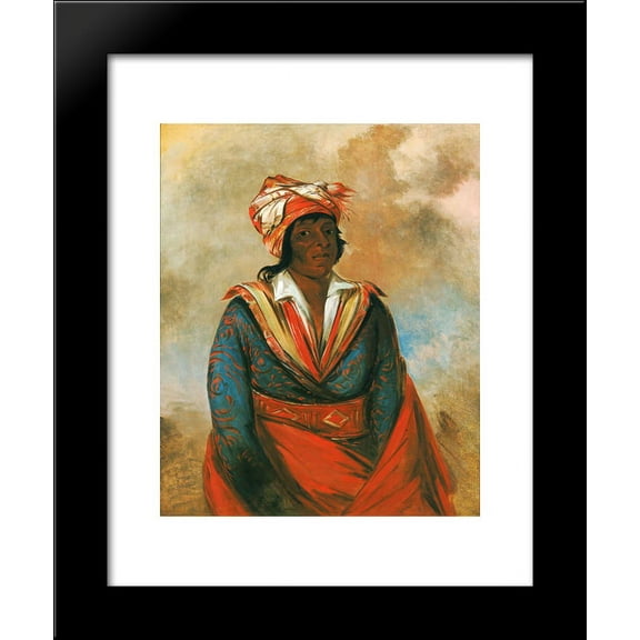 Kút-tee-o-túb-bee, How Did He Kill, a Noted Brave (Choctaw) 20x24 Framed Art Print by George Catlin