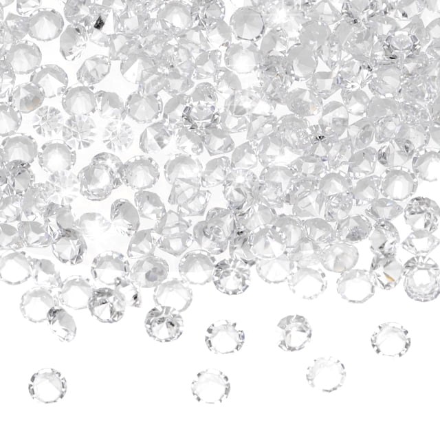 Uxcell 16800 Pcs Confeti de Mesa para Bodas, Diamantes Acrílicos Falsos de 3mm para Decoraciones de Centros de Mesa, Relleno de Jarrones (Blanco)