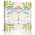 thumbnail image 2 of Boho Green Flower Wall Art Painting on Canvas, Botanical Watercolor Leaf Floral Canvas Art Home Prints Wall Art Framed Modern Artwork for Living Room Bedroom Wall Decor 12x12in, 2 of 9