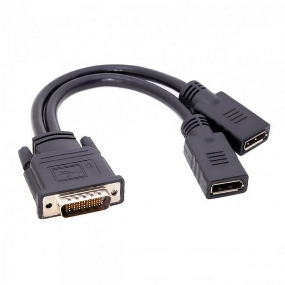 Xiwai Cable DMS-59Pin Male to Dual DP Displayport Female Splitter Extension Cable for PC Graphics Card
